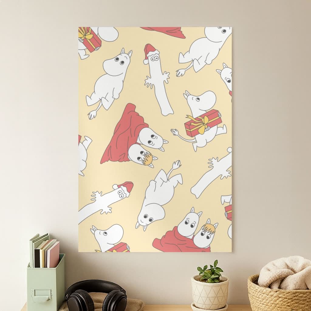 Christmas Mooms Pattern Poster