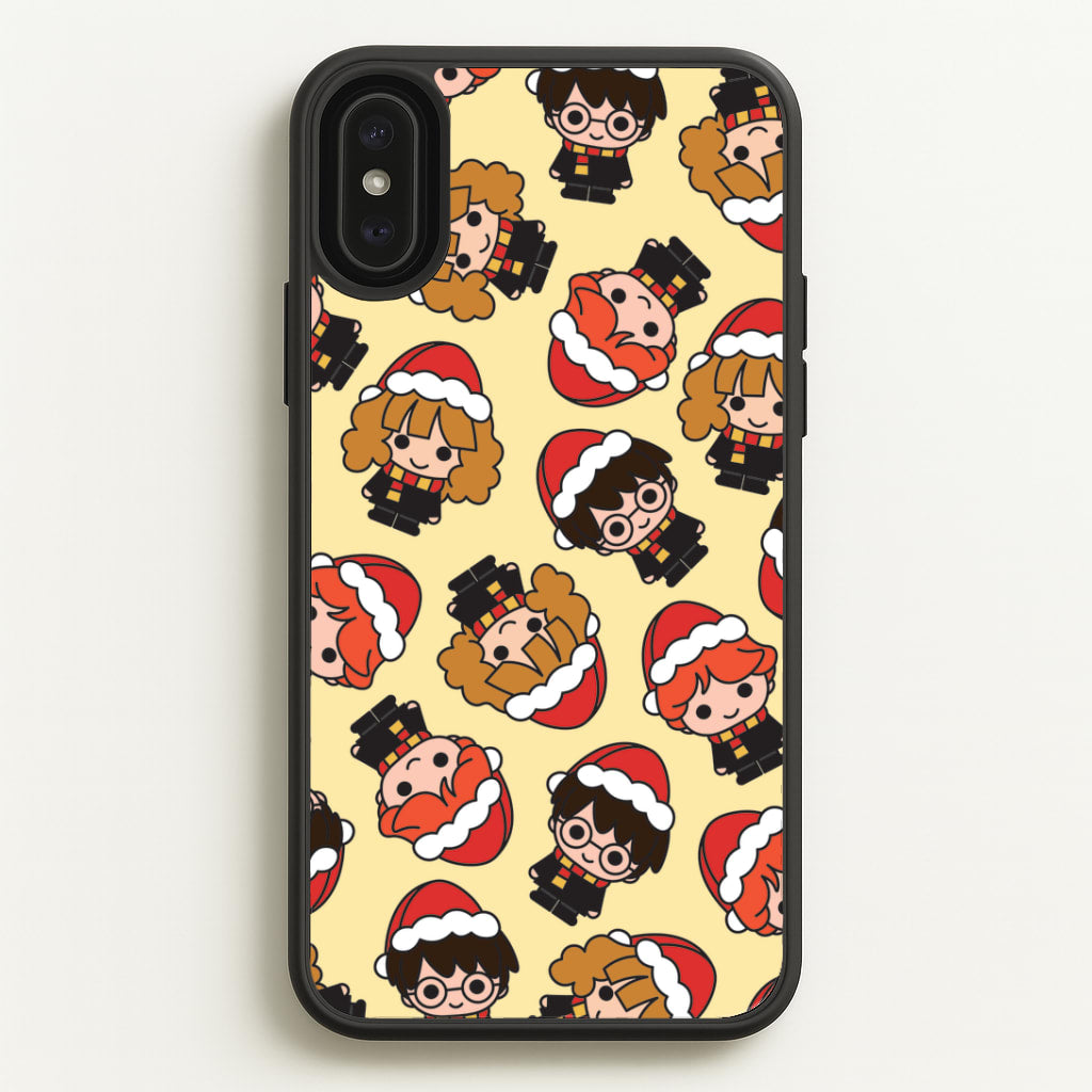 Wizards With Christmas Hats Pattern iPhone XS Max Case