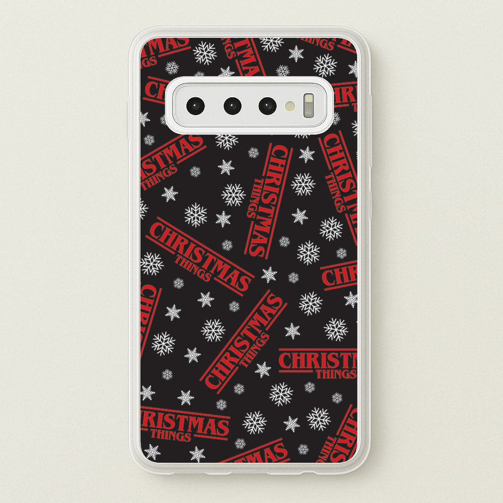 Christmas Things Snowflake Pattern Galaxy S10 Plus Case
