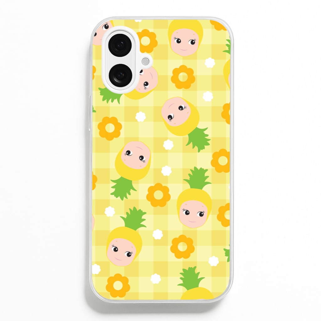 Pineapple Angel Pattern iPhone 16 Plus Case