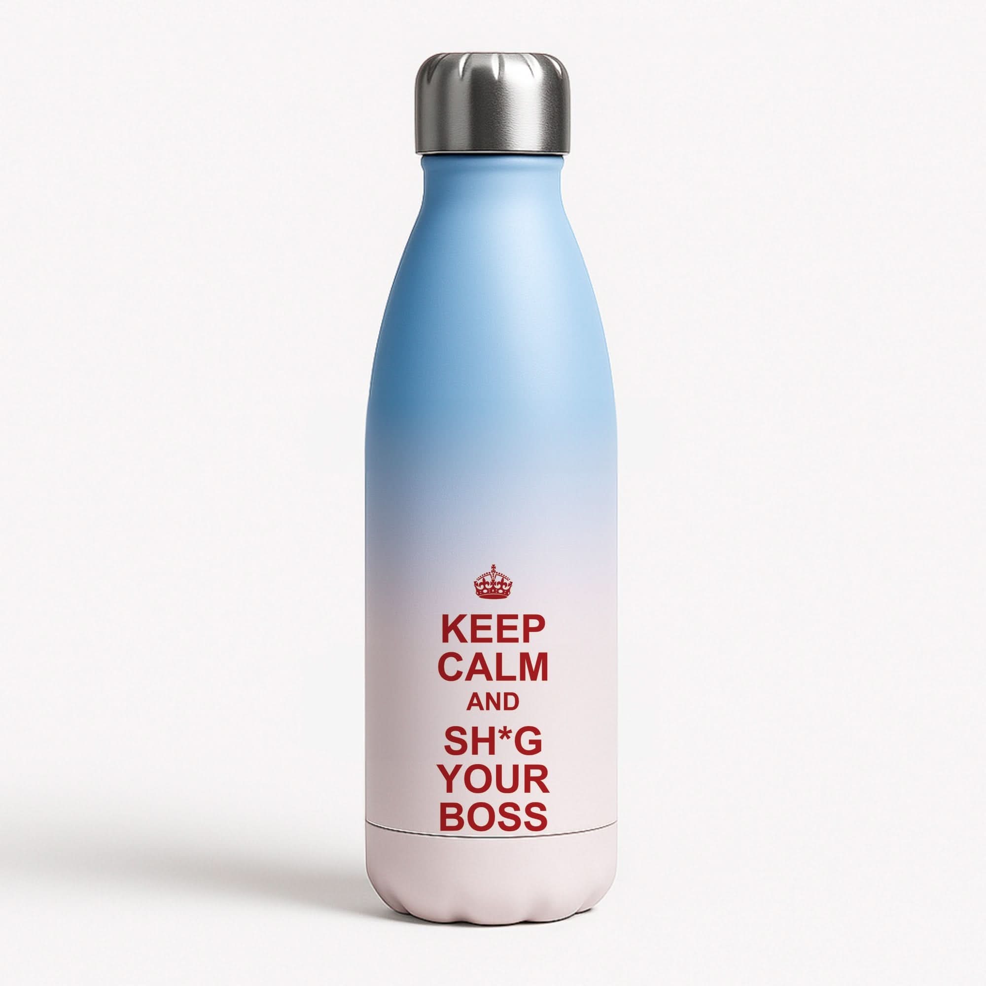 Keep Calm With Your Boss Blue Water Bottle