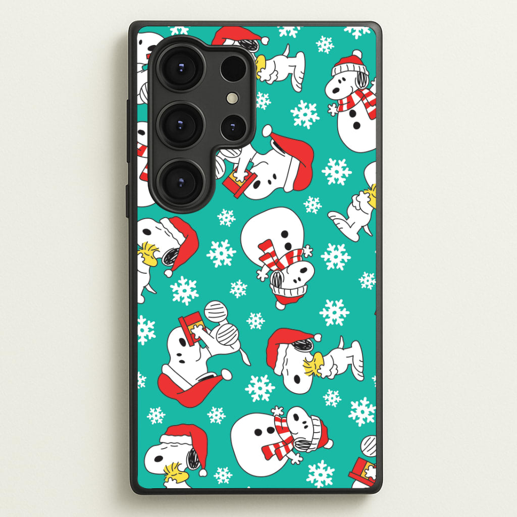 Christmas Cartoon Beagle Pattern Galaxy S25 Ultra Case
