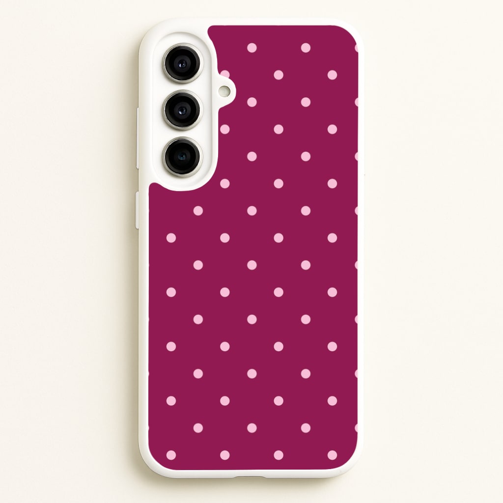 Raspberry Polka Dots Galaxy A56 Case
