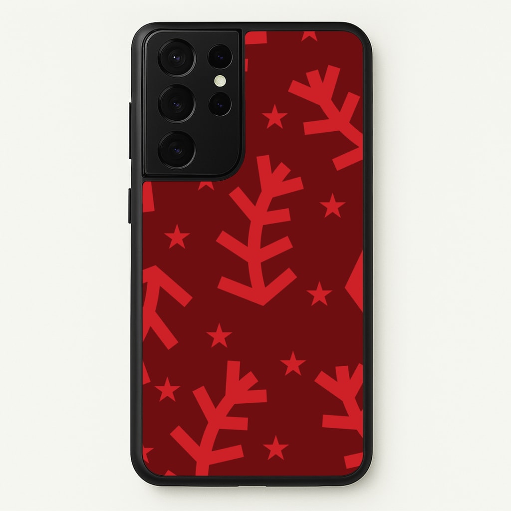 Abstract Ferns And Snowflakes Pattern Galaxy S21 Ultra Case