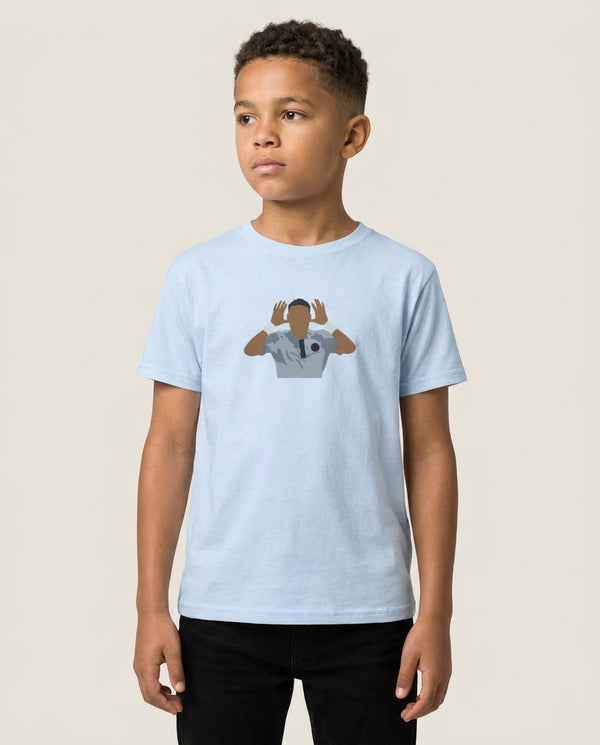 Neymar - Football Kids T-Shirt — Blue Front, worn