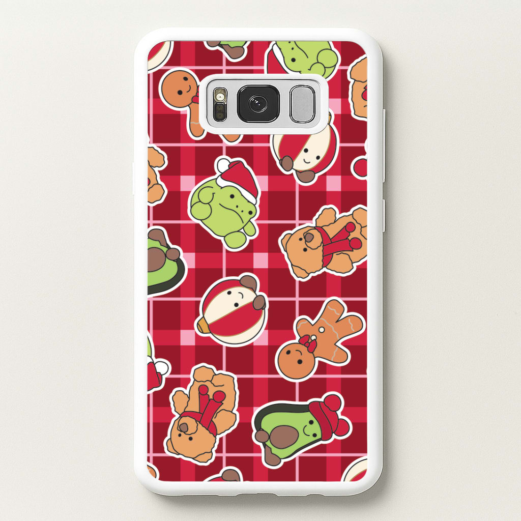 Christmas Plushies Tartan Pattern Galaxy S8 Case