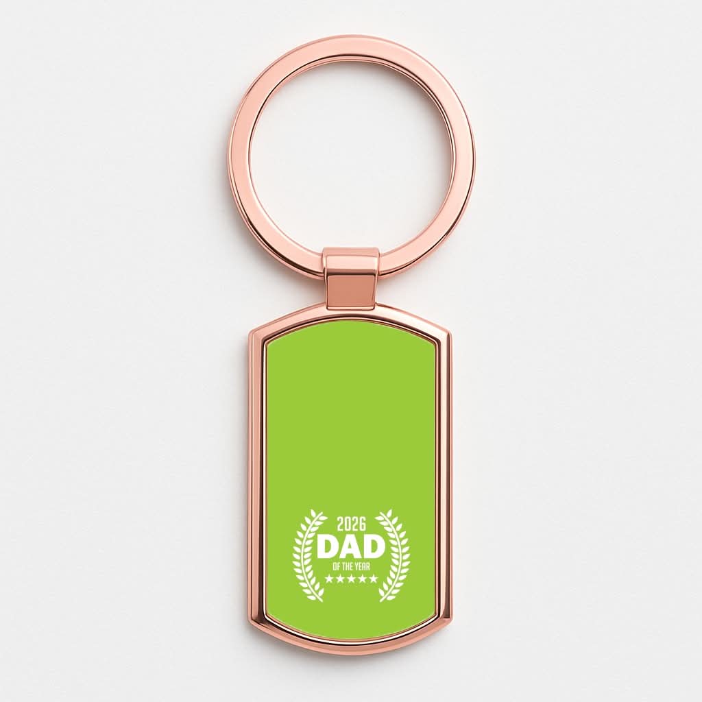 2026 Dad Rating Rose Gold Keyring