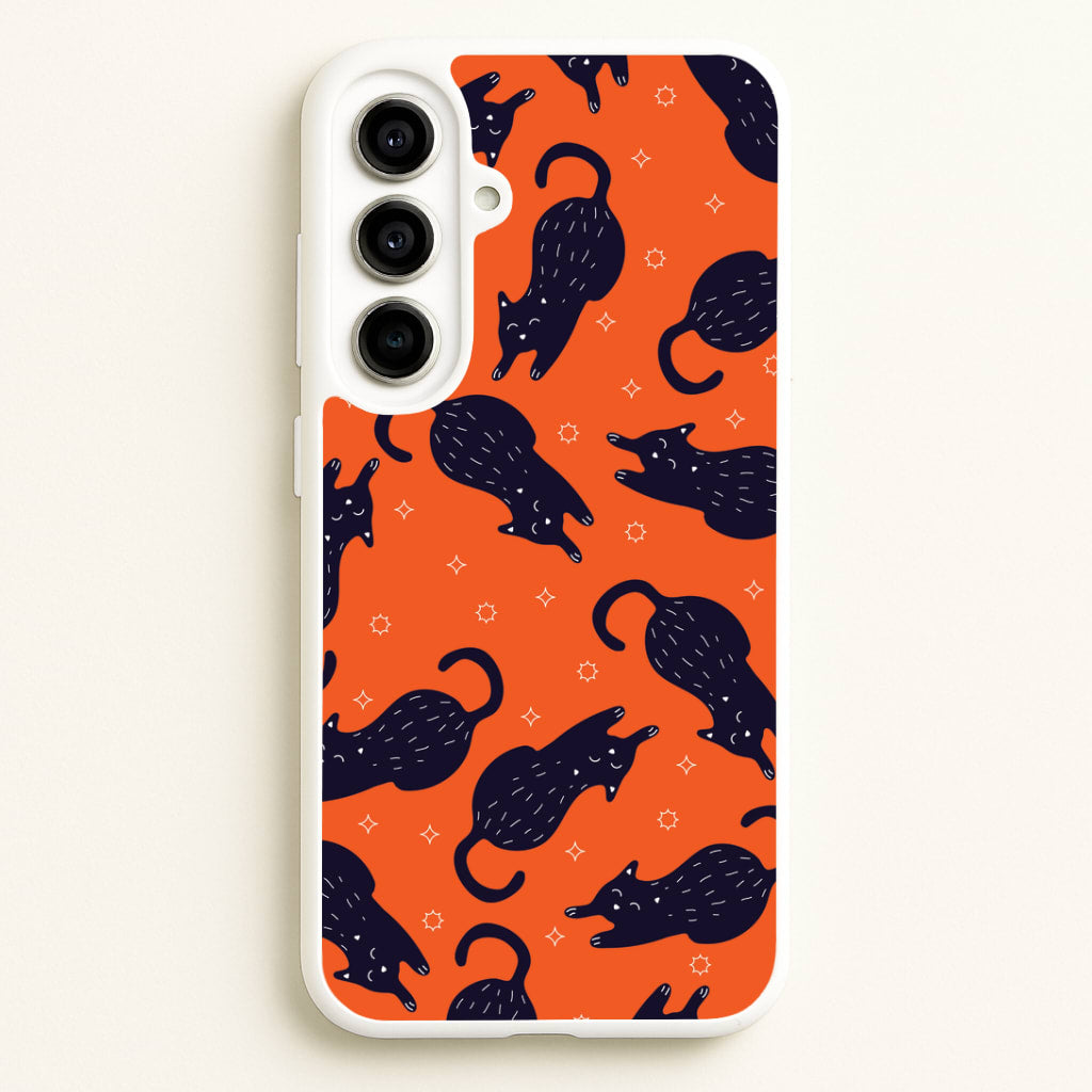 Black Cats And Stars Pattern Galaxy A56 Case