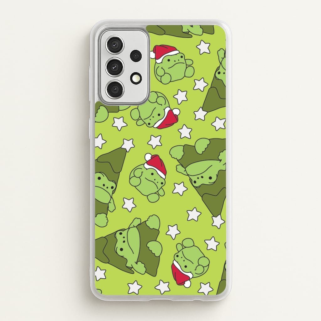 Christmas Frogs And Stars Plush Pattern Galaxy A52 / A52s Case