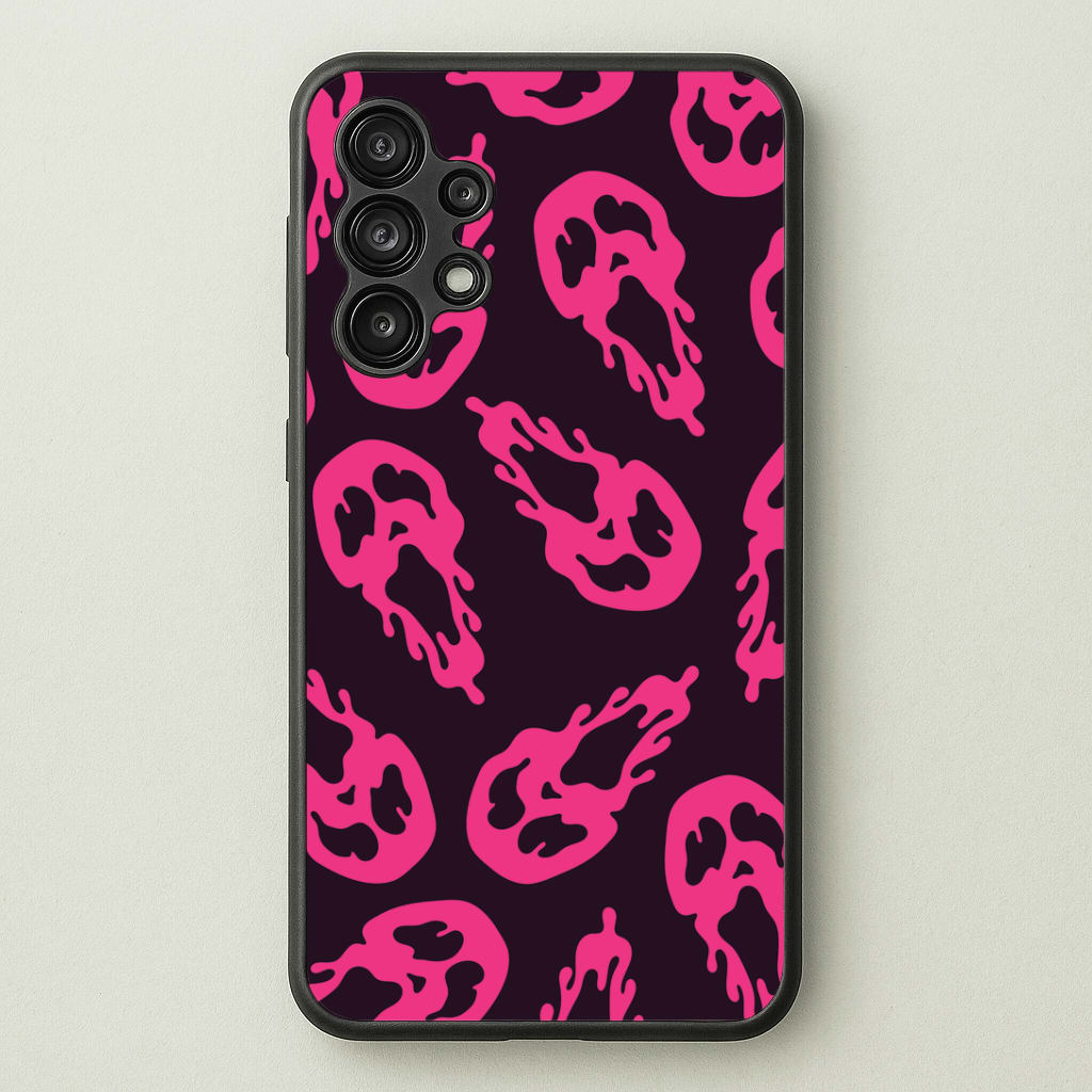 Trippy Ghost Face Pattern Galaxy A13 Case