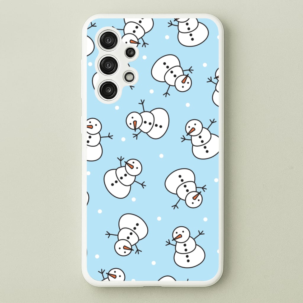 Cartoon Snowmen Pattern Galaxy A13 Case