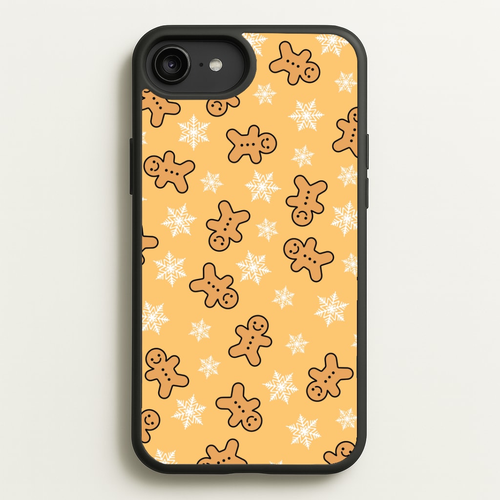 Cute Gingerbread And Snowflakes Pattern iPhone 6 Plus / 7 Plus / 8 Plus Case