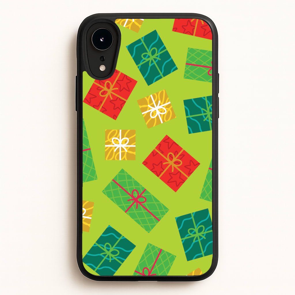 Colourful Abstract Christmas Presents Pattern iPhone XR Case