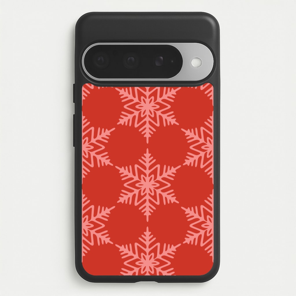 Red Giant Snowflakes Christmas Pattern Google Pixel 10 Pro XL Case