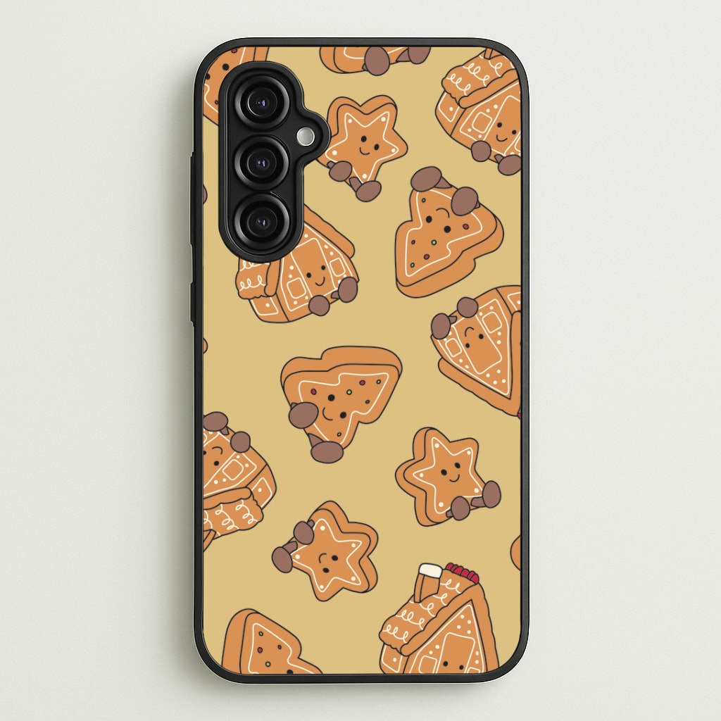 Gingerbread Plushies Pattern Galaxy A14 Case