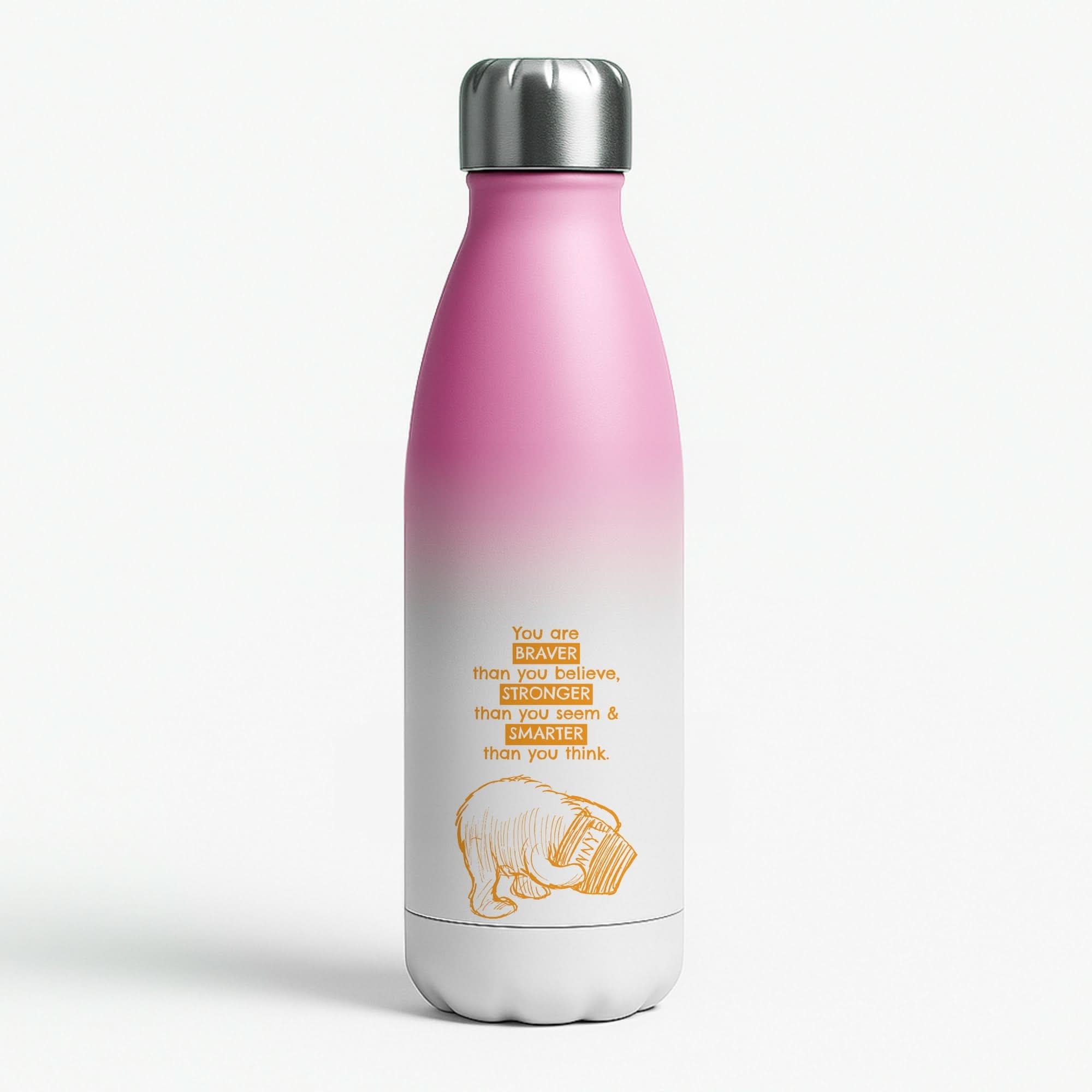You Are Braver Pink Water Bottle