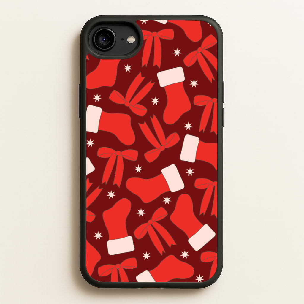 Stockings And Bows Pattern iPhone 6 / 7 / 8 / SE Case