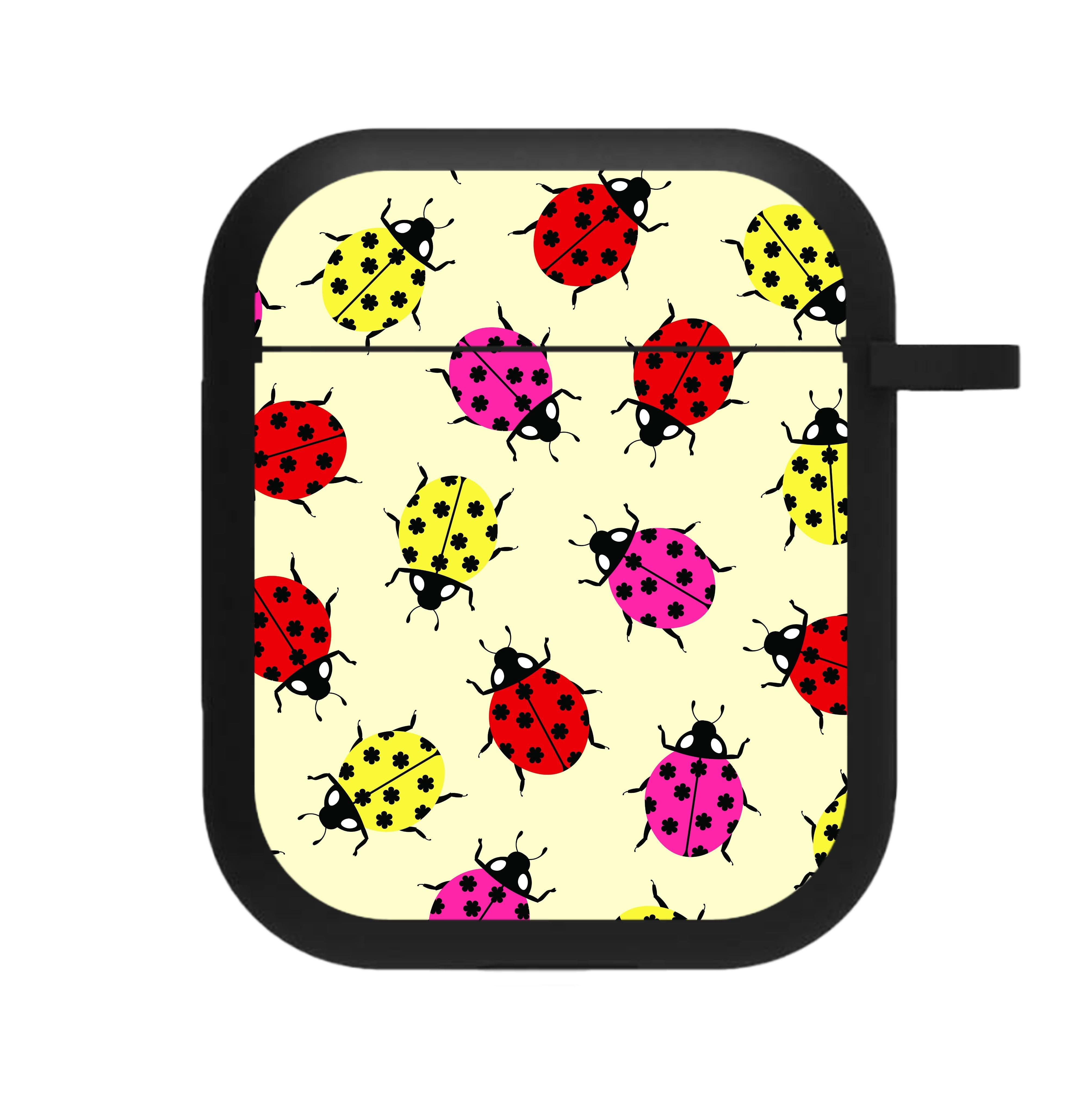 Ladybugs With Flower Spots Pattern AirPods Case