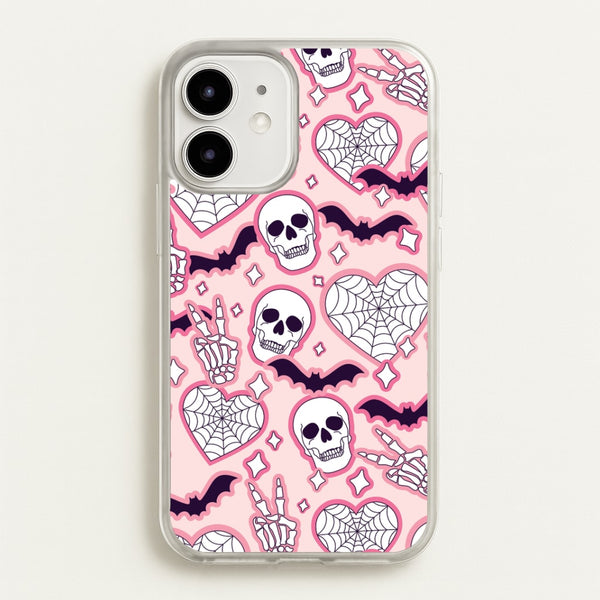 Cute Halloween Stickers Pattern iPhone 12 Mini Case