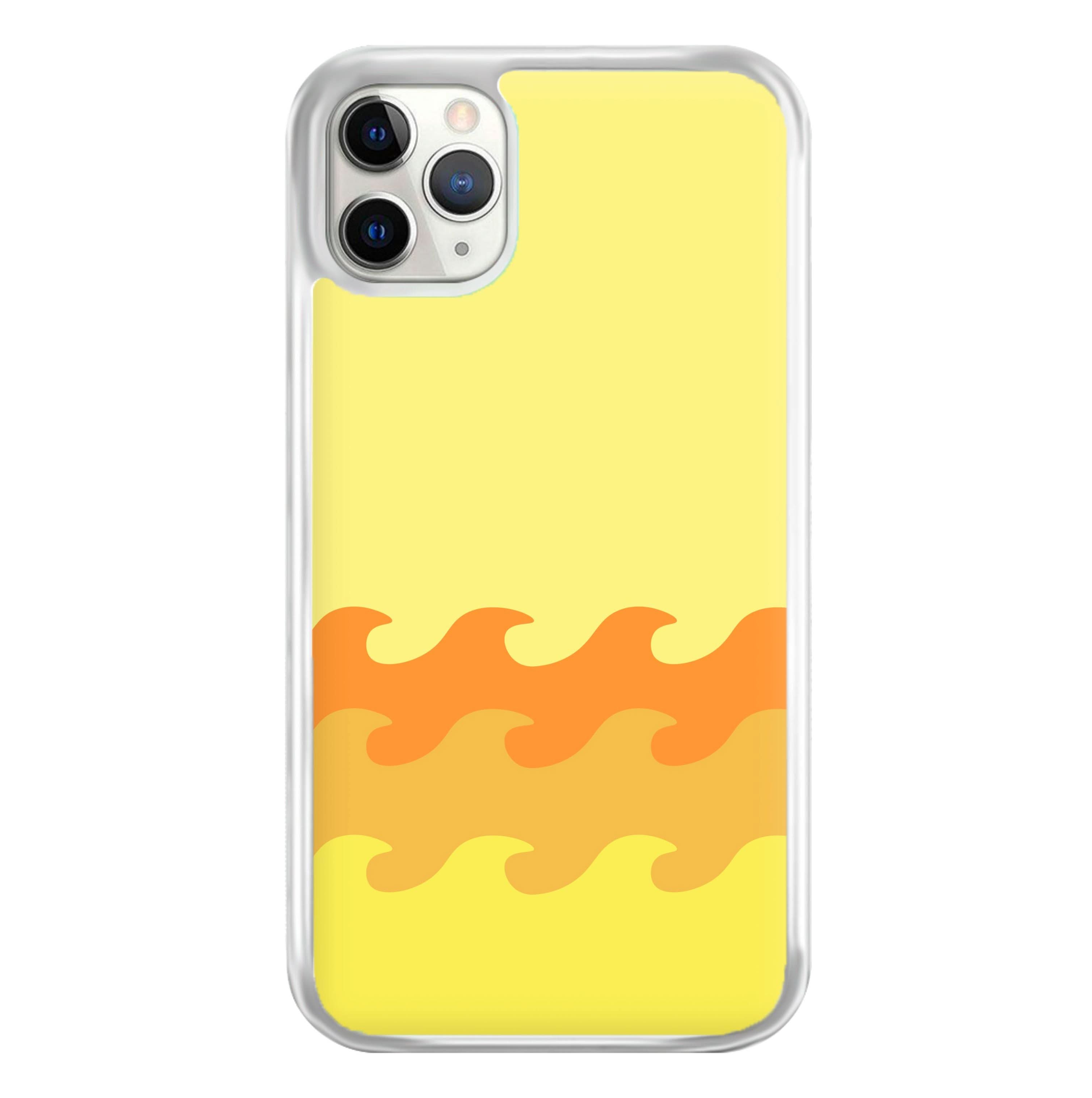 Orange Beach Waves Pattern Phone Case