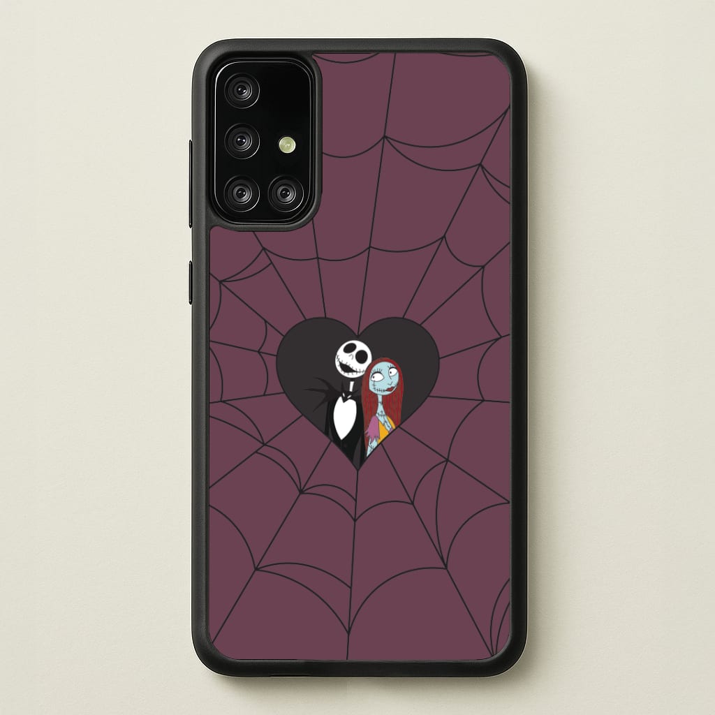 J And S Cobweb Heart Galaxy A71 Case