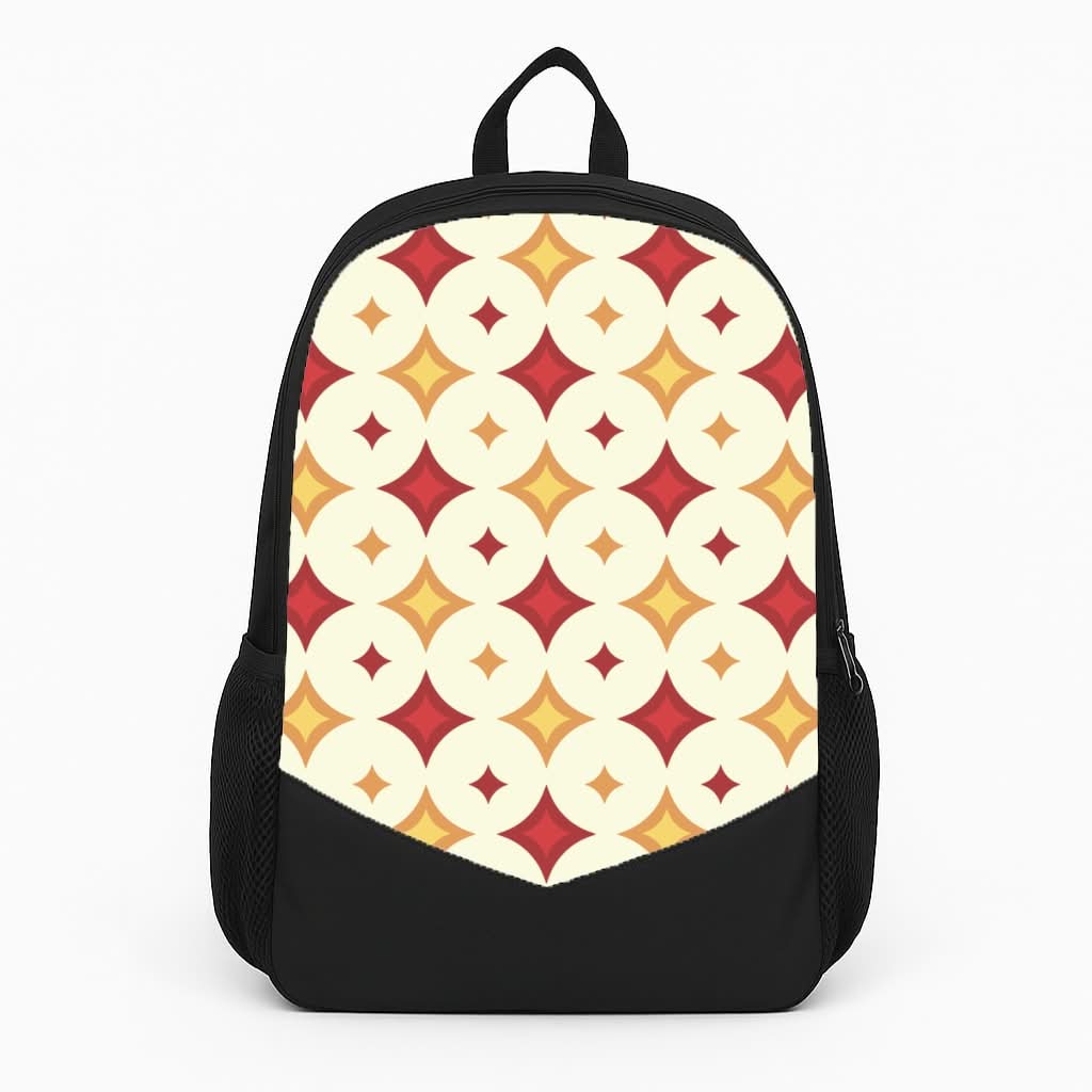 Geometric Christmas Stars Pattern Backpack