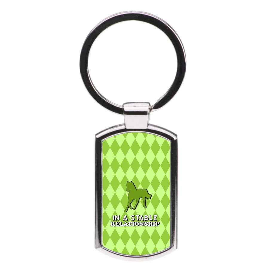 In A Stable Relationship - Horses Luxury Keyring