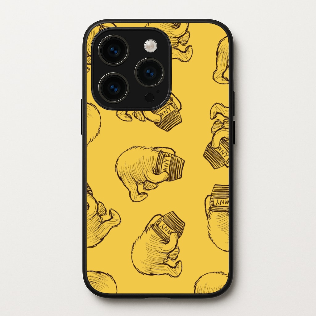 Winnie Honey Pot Pattern iPhone 14 Pro Max Case