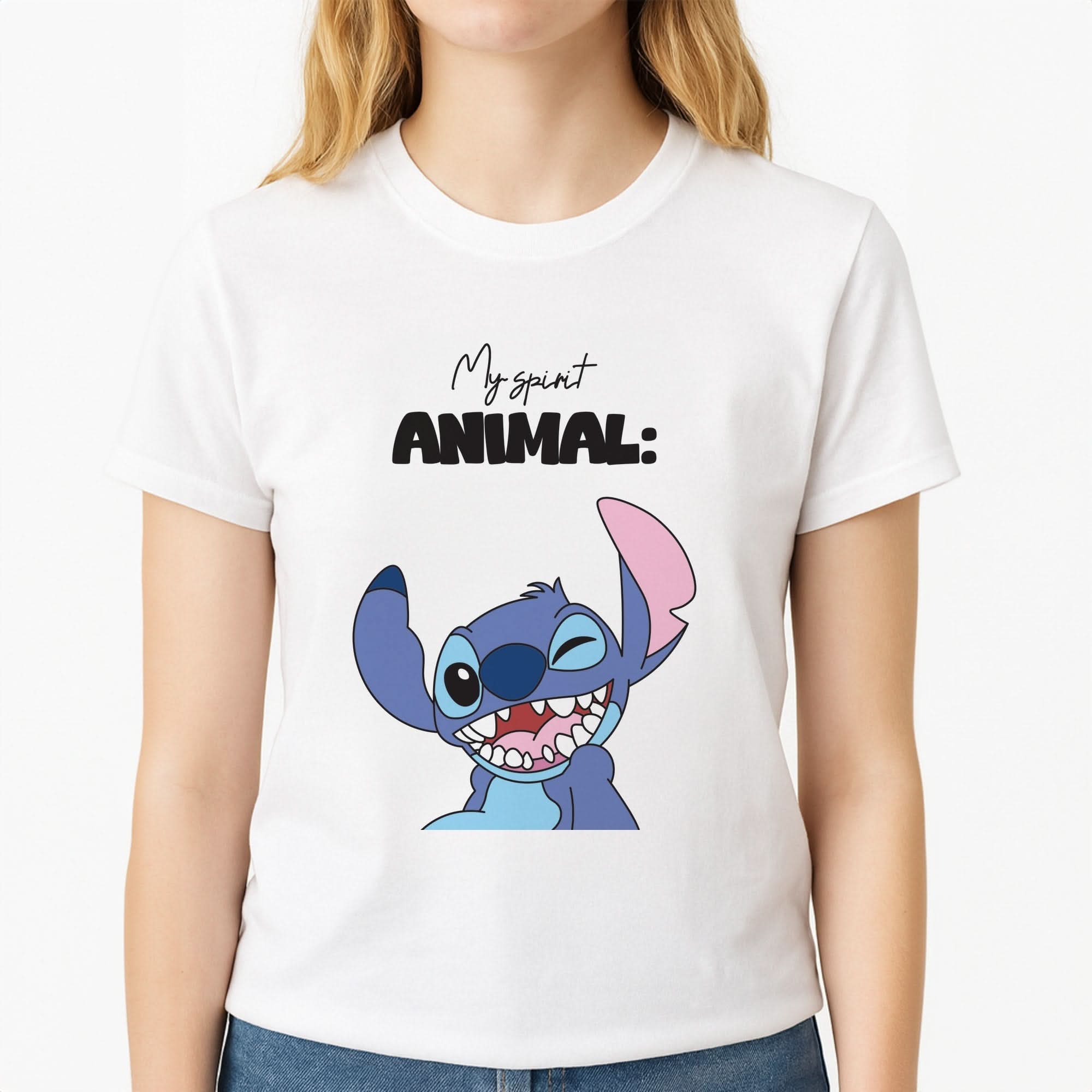 My Sprit Animal Blue Alien Womens T-Shirt