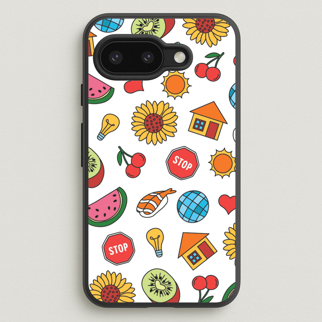 Harry Stickers Pattern Google Pixel 9a Case