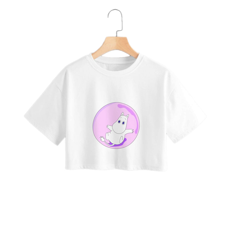 Moomin In A Pink Bubble  Crop Top