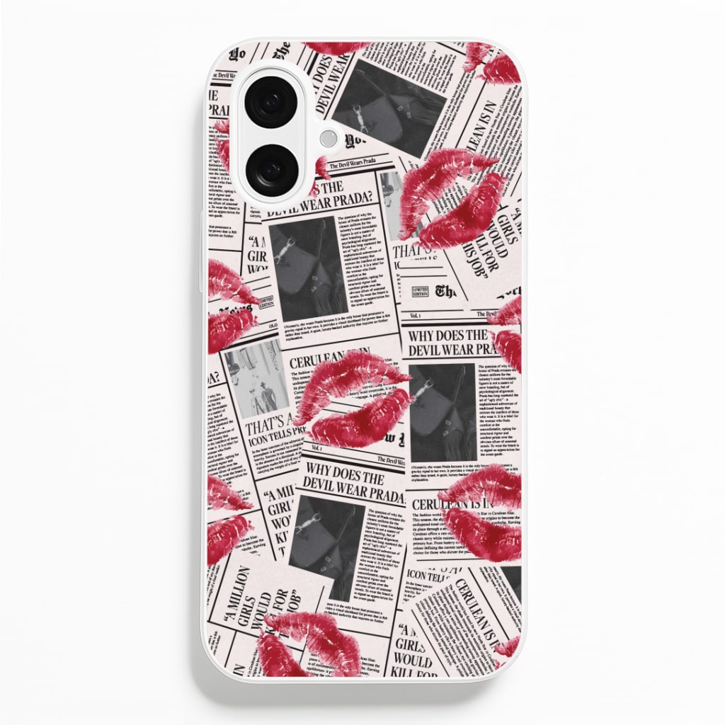Front Page Kisses iPhone 16 Plus Case