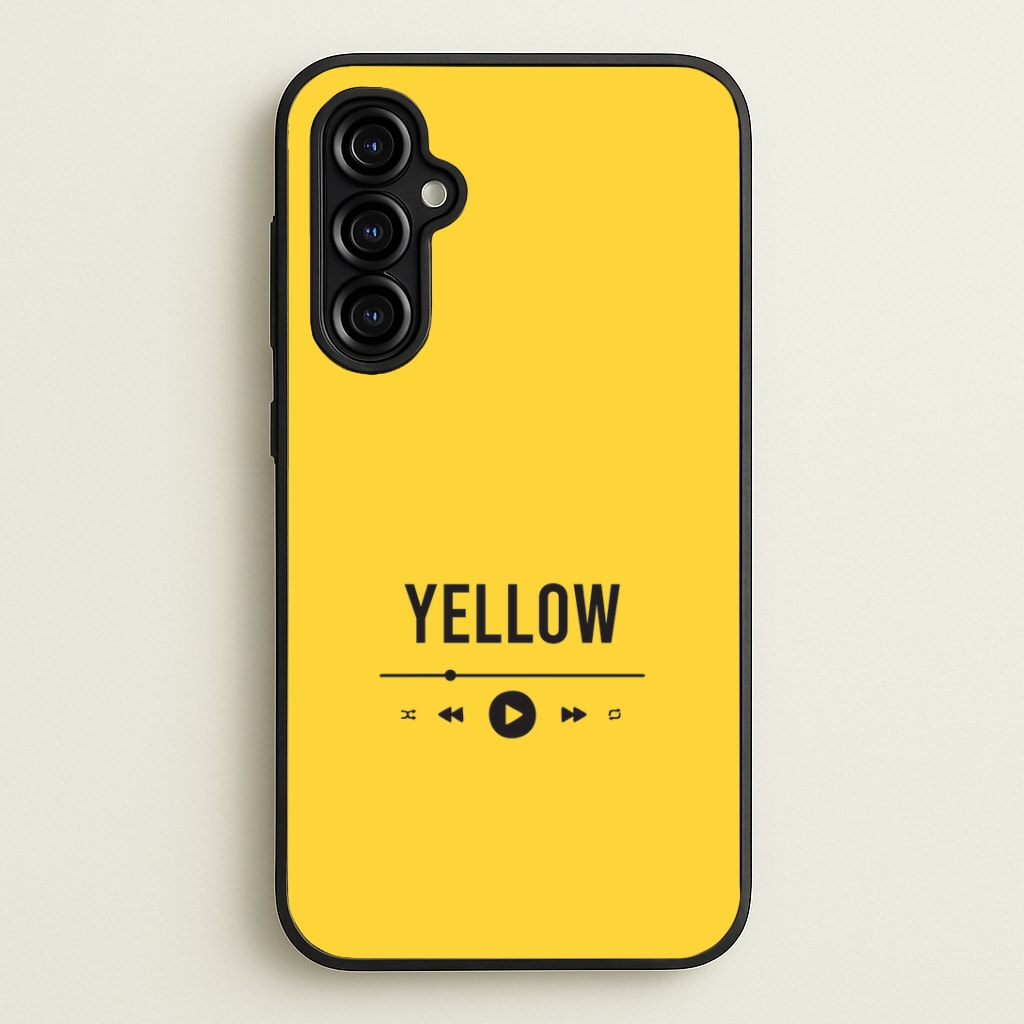 Yellow Music Player Galaxy A54 Case