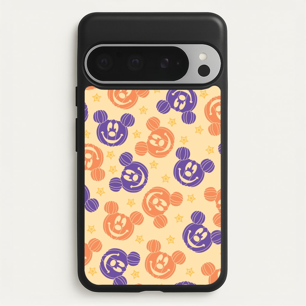 Pumkin Mouse And Stars Pattern Google Pixel 9 Pro XL Case