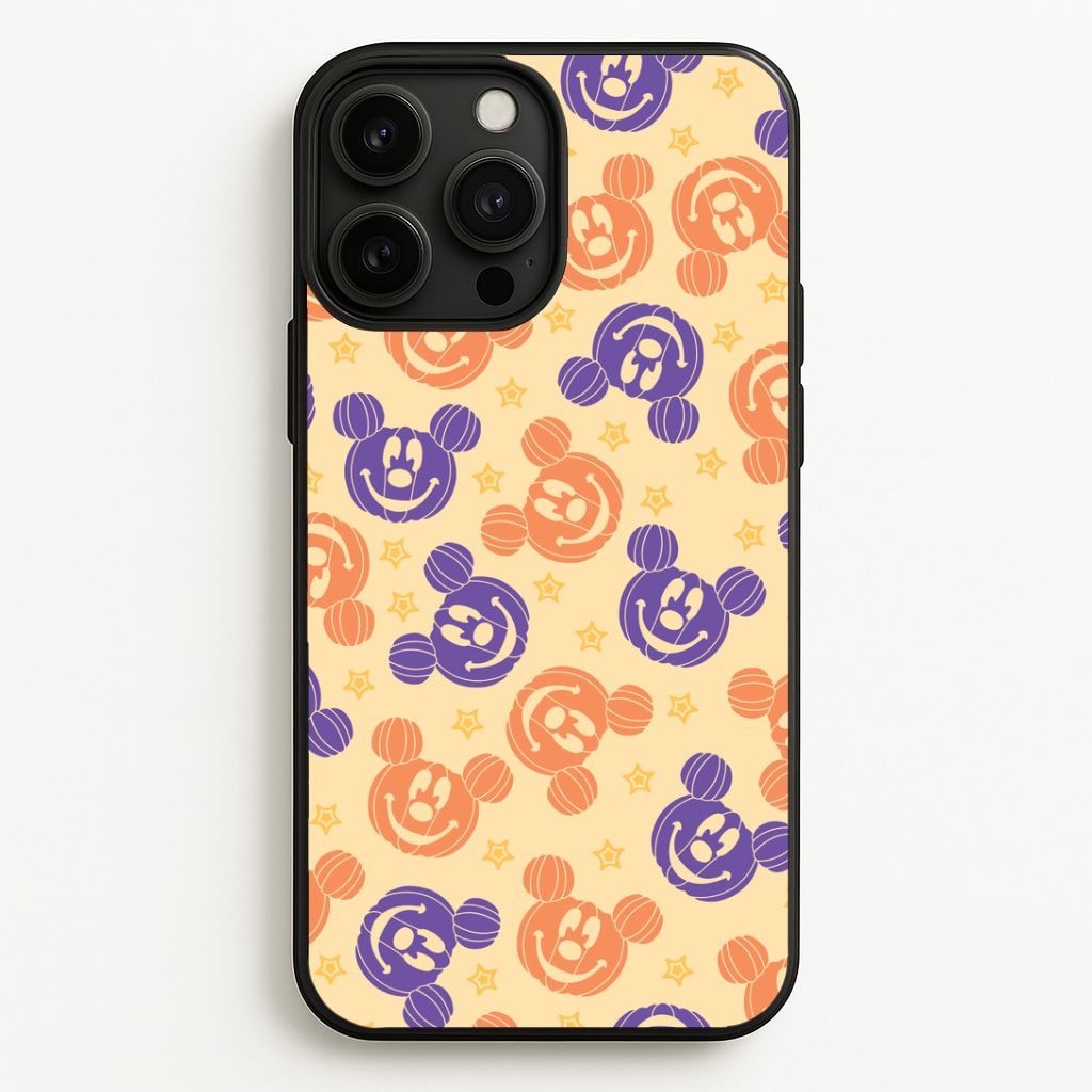 Pumkin Mouse And Stars Pattern iPhone 13 Pro Case