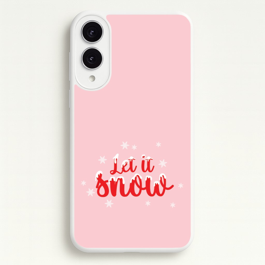 Let It Snow Snowflakes Galaxy S25 Edge Case