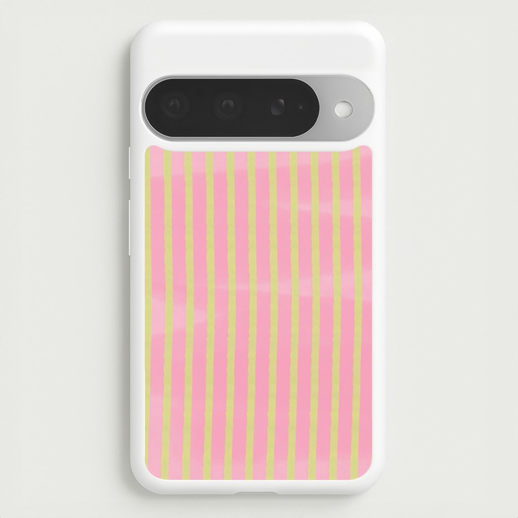 Pink Meadow Stripes Google Pixel 10 Pro XL Case