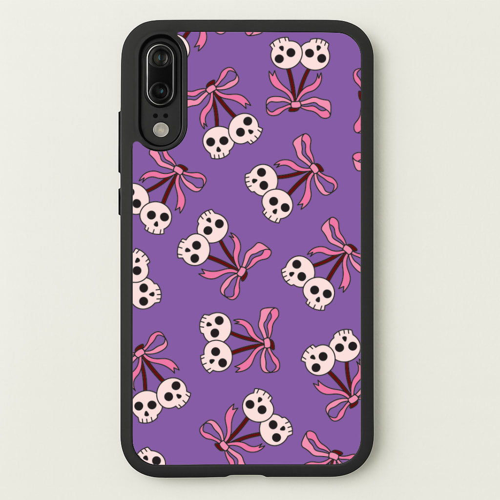 Cherry Skulls Pattern Huawei P20 Case