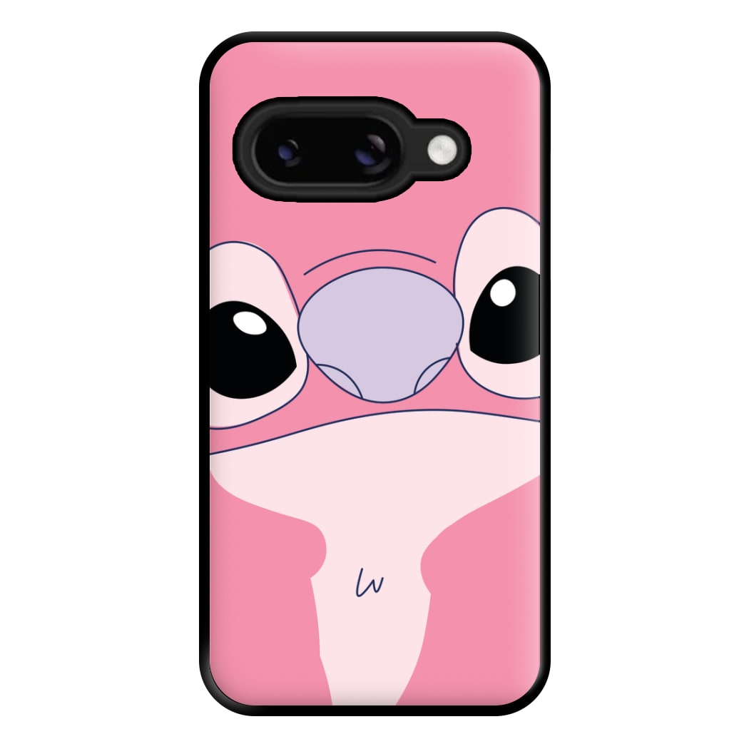 Cute Pink Alien Face Google Pixel 9a Case
