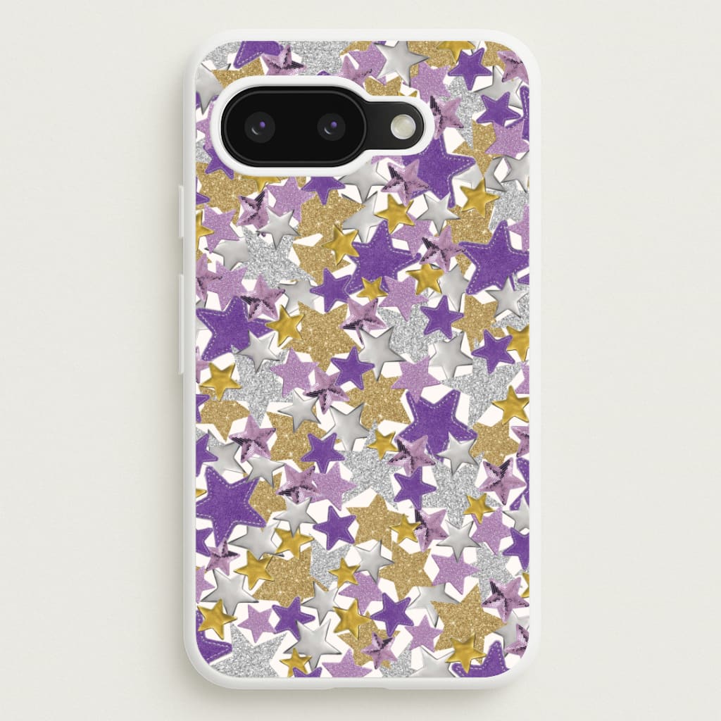 Mauve Stars Collage Google Pixel 9a Case