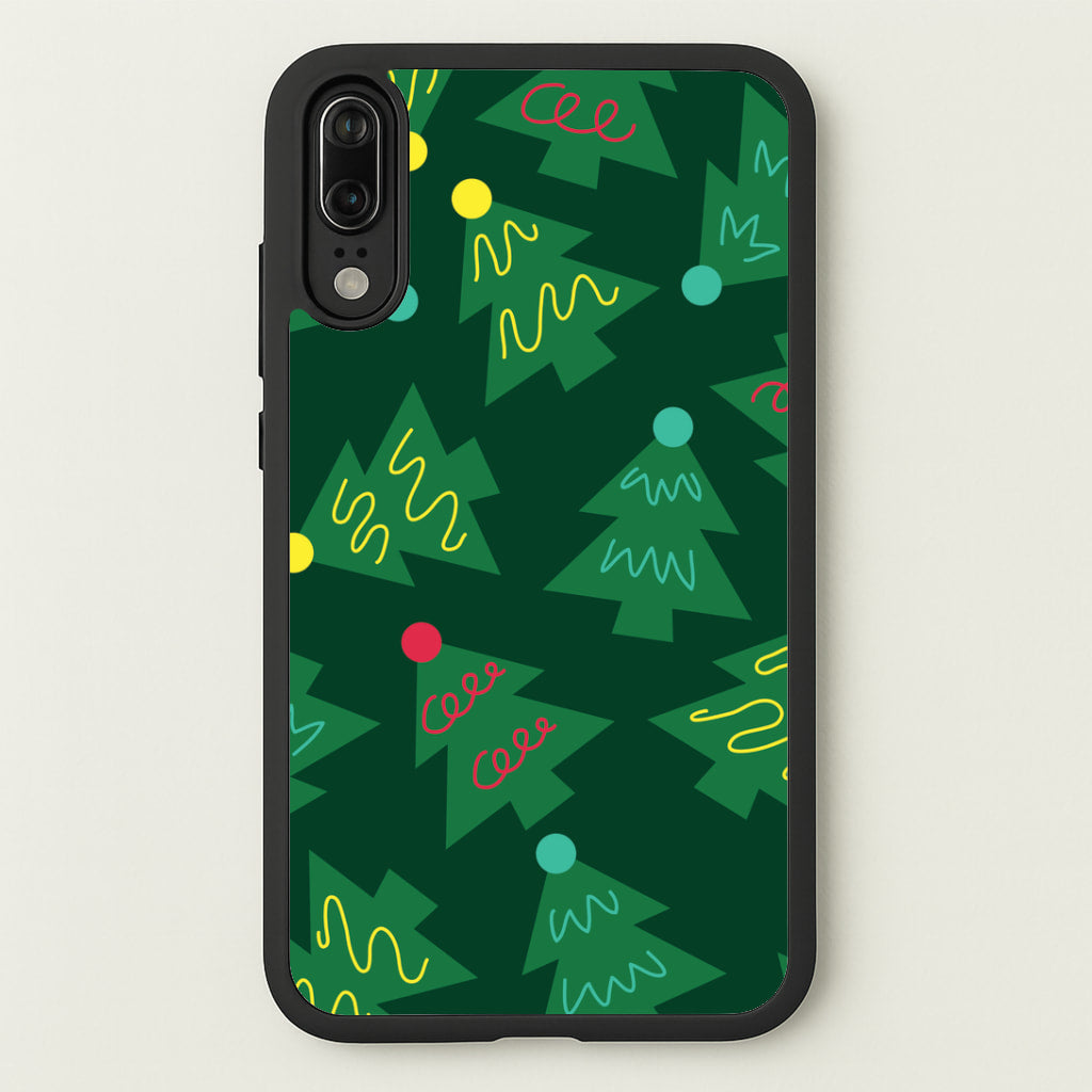 Abstract Christmas Trees Pattern Huawei P20 Case
