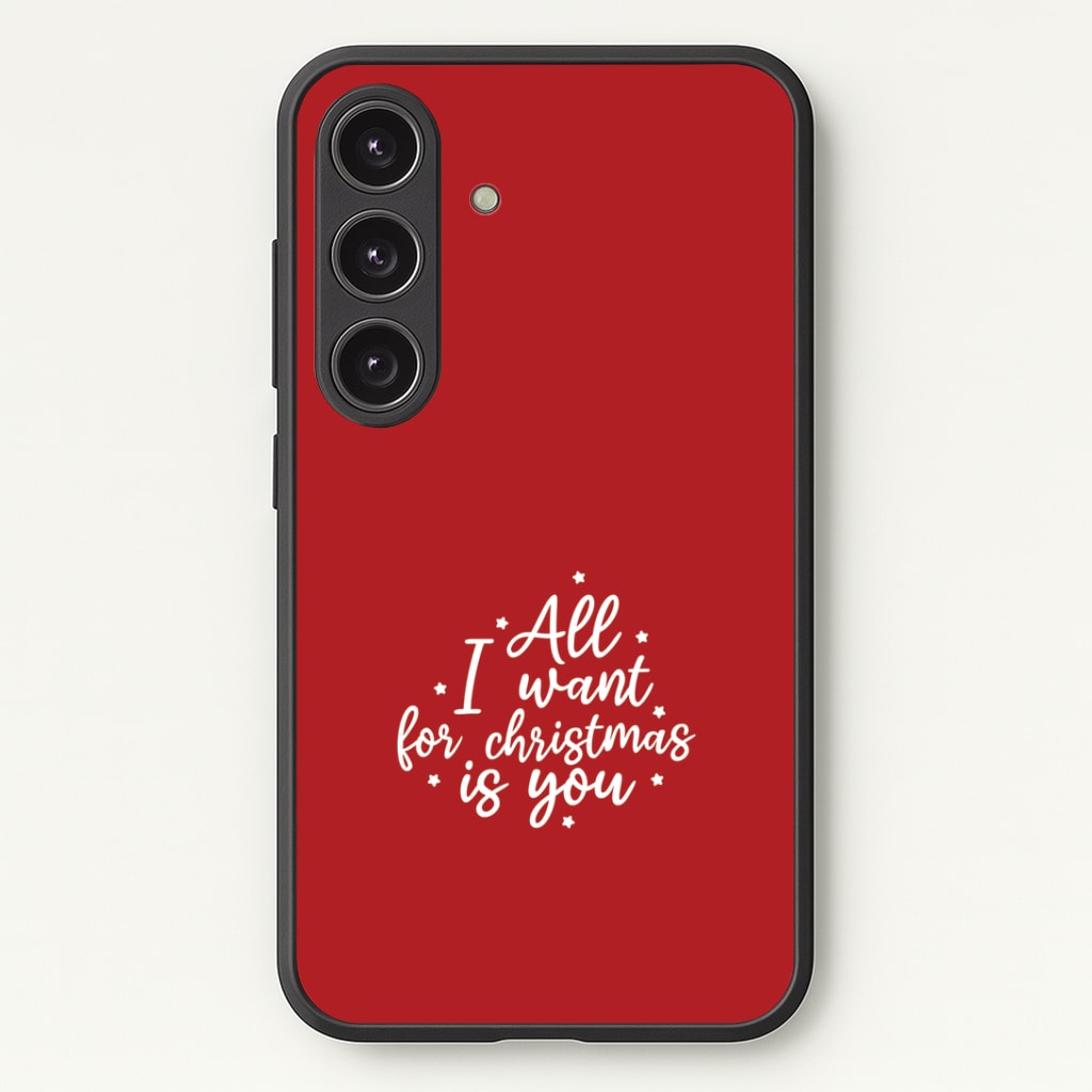 All I Want For Christmas Is You Stars Galaxy S25 Plus Case