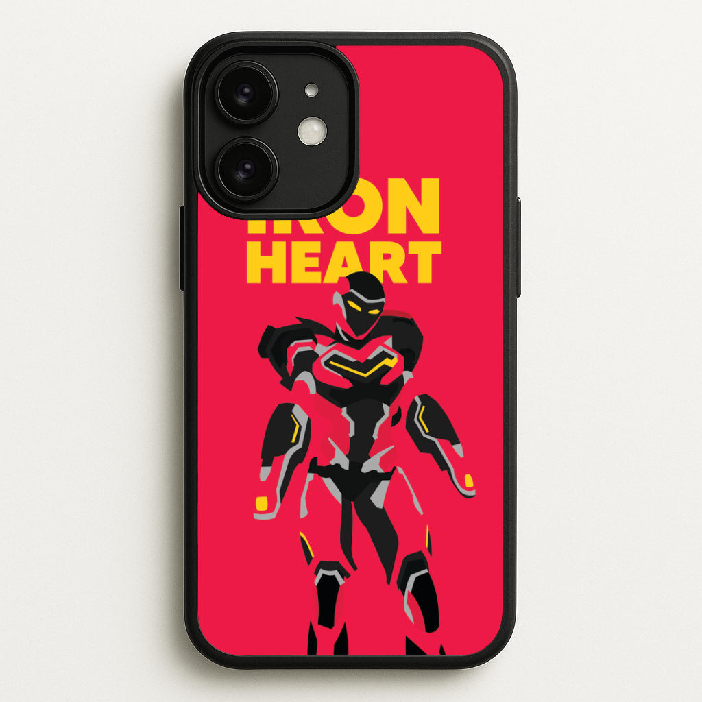 Metal Heart Hero Standing iPhone 11 Case