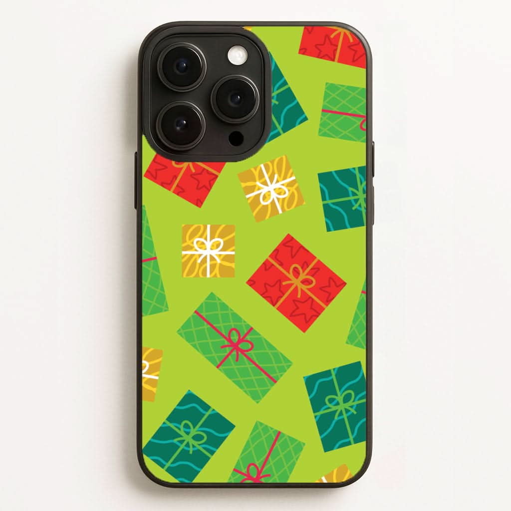 Colourful Abstract Christmas Presents Pattern Phone Case