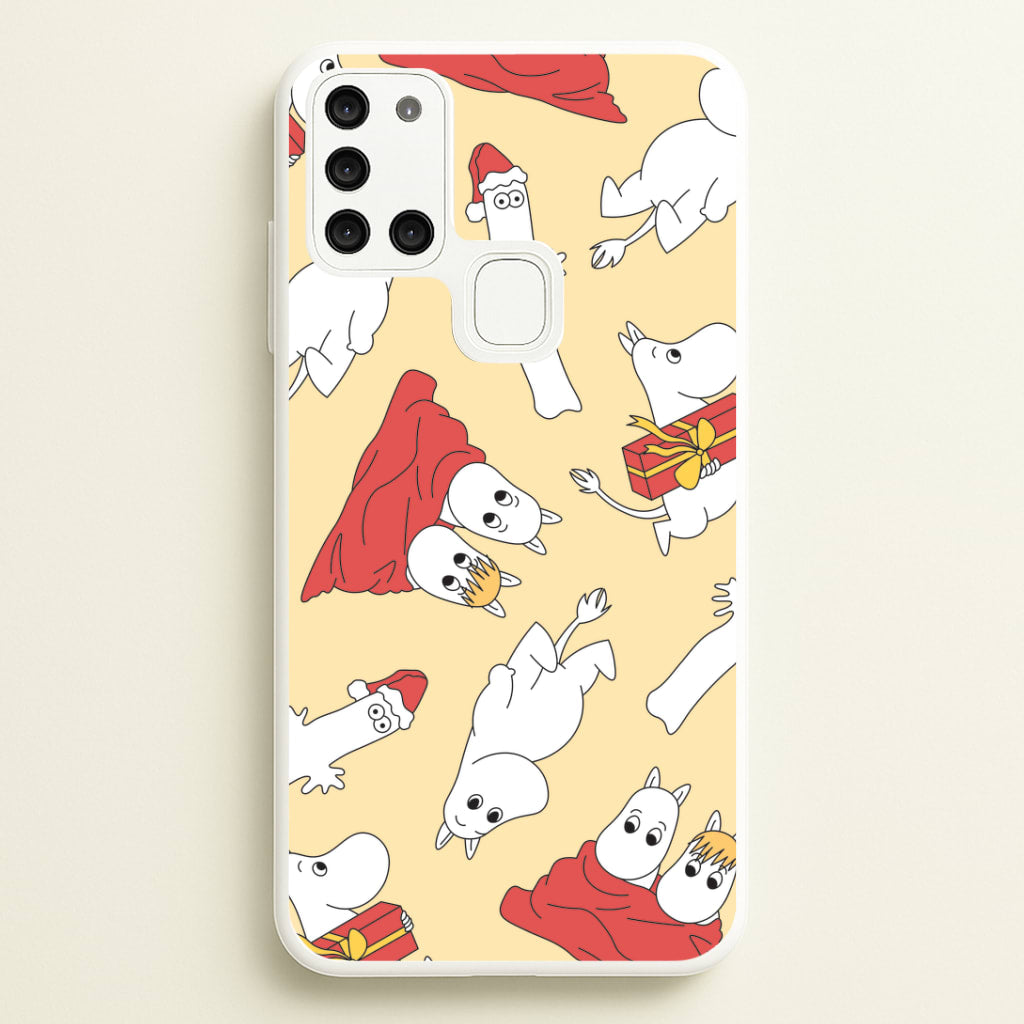 Christmas Mooms Pattern Galaxy A21s Case