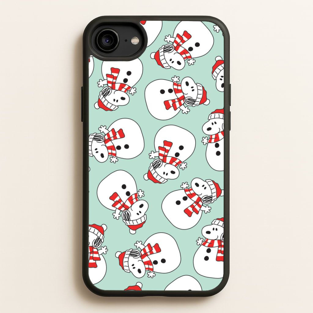Cartoon Beagle Snowman Pattern iPhone 6 / 7 / 8 / SE Case
