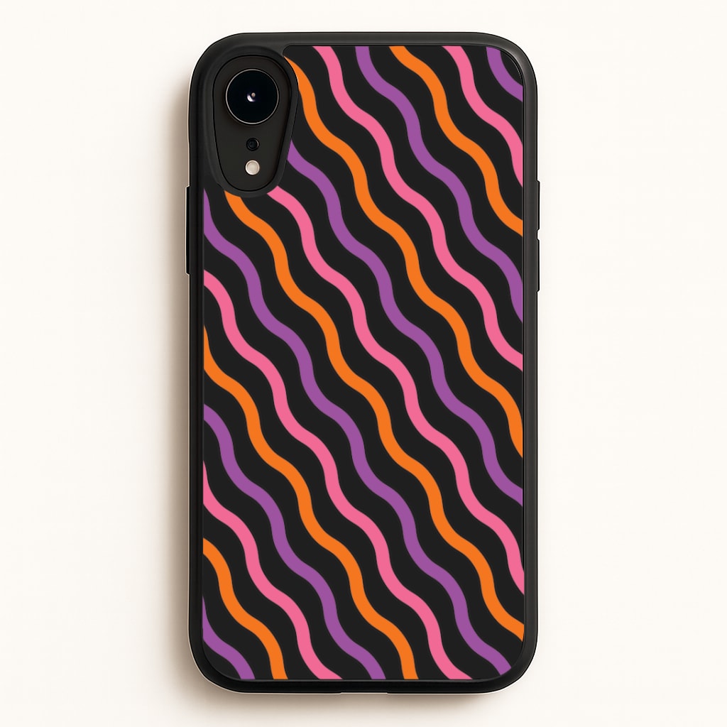Wavy Abstract Halloween Pattern iPhone XR Case
