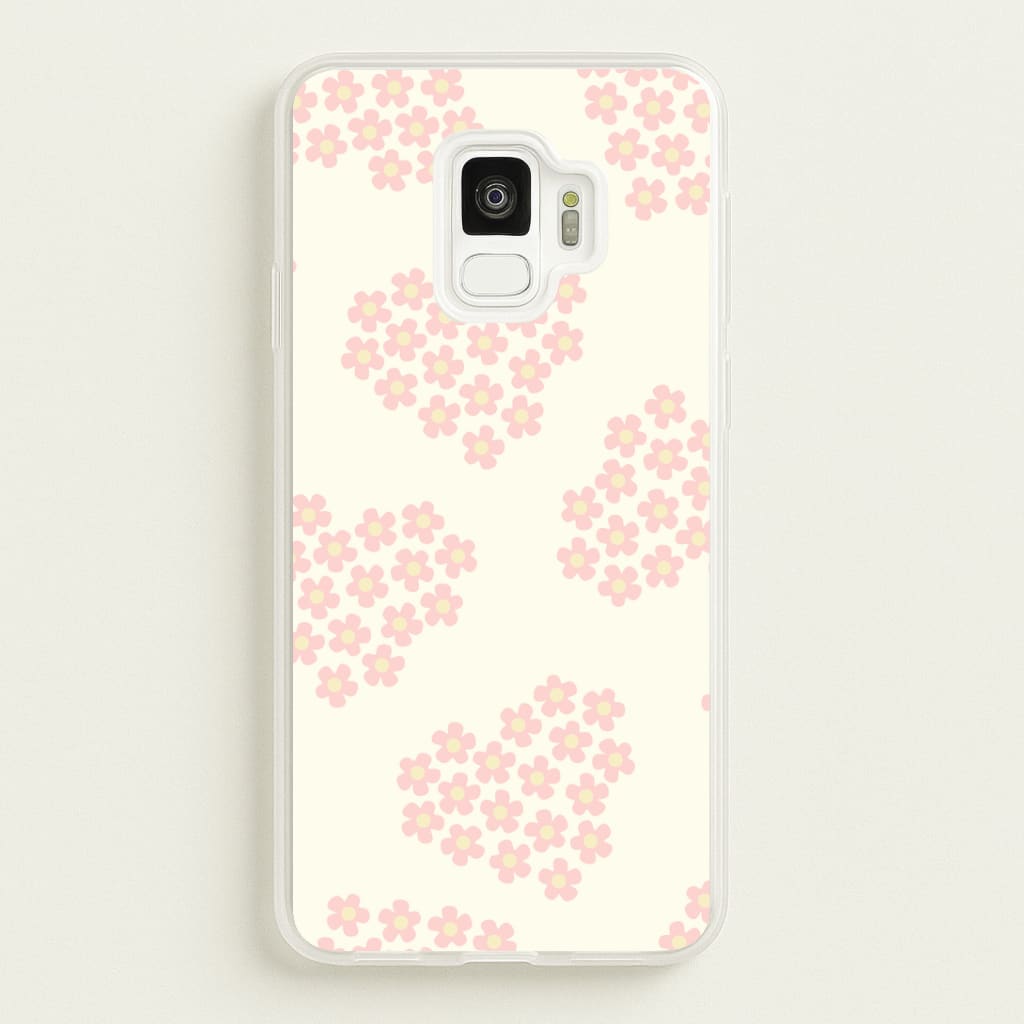 Flower Hearts Pattern Galaxy S9 Case