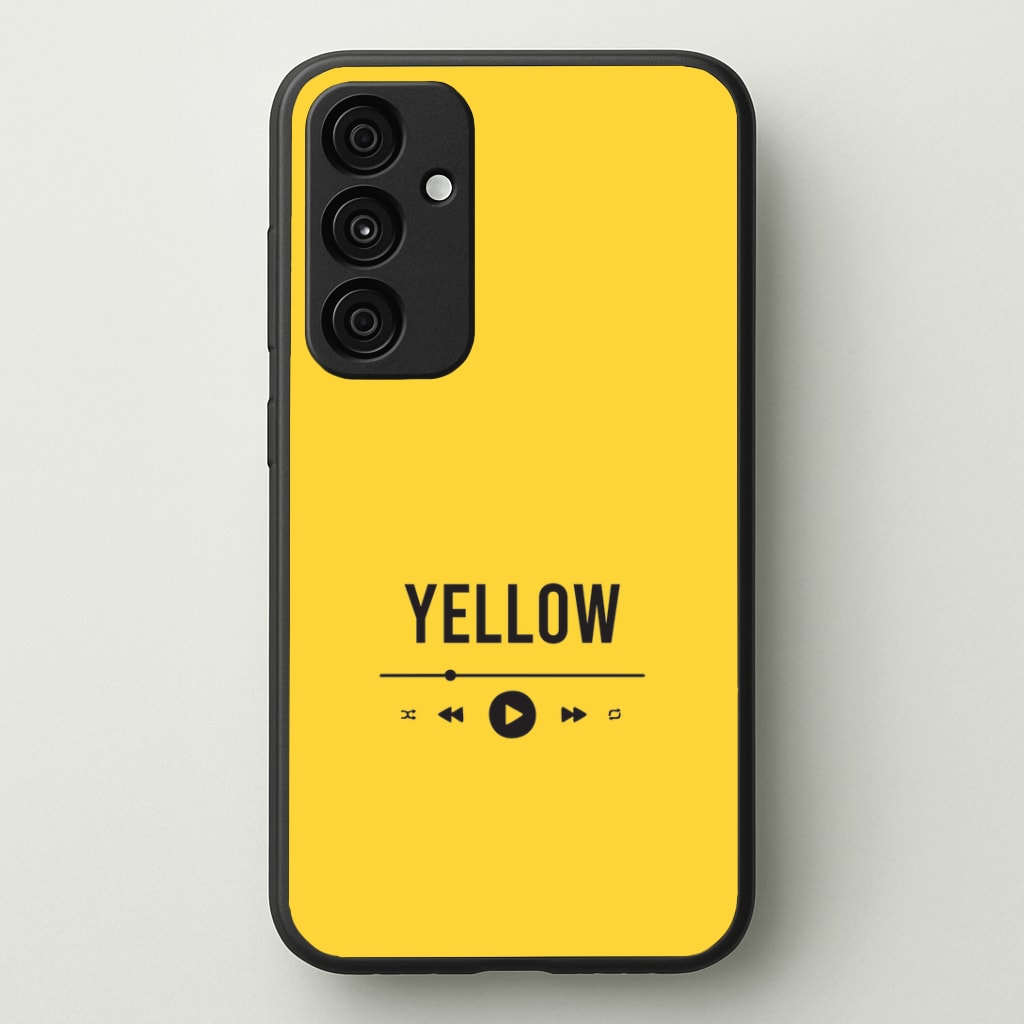 Yellow Music Player Galaxy A55 Case