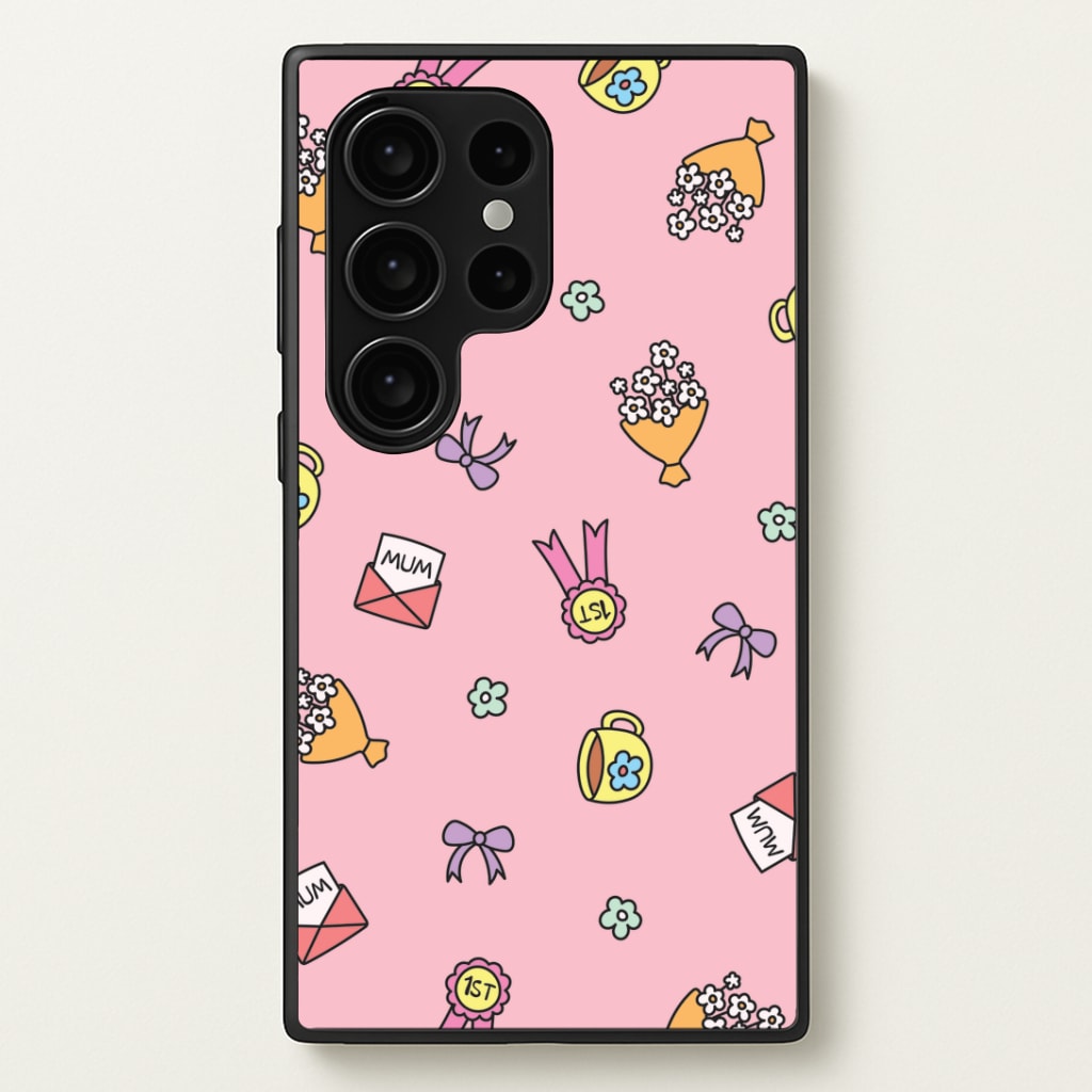 Mum Doodles Pattern Galaxy S24 Ultra Case